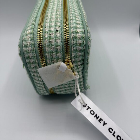 NWT Stoney Clover Lane Double Zip Pouch in Mint MSRP: $118 - Picture 2 of 7
